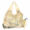 Yellowstone National Park Map Pouch Tote Bags by Xplorer Maps. The map features illustrations of places such as Yellowstone Lake, Old Faithful, and Roosevelt Tower. Flora and fauna include mountain lions, world, grizzly bears, fireweed, and lupine.