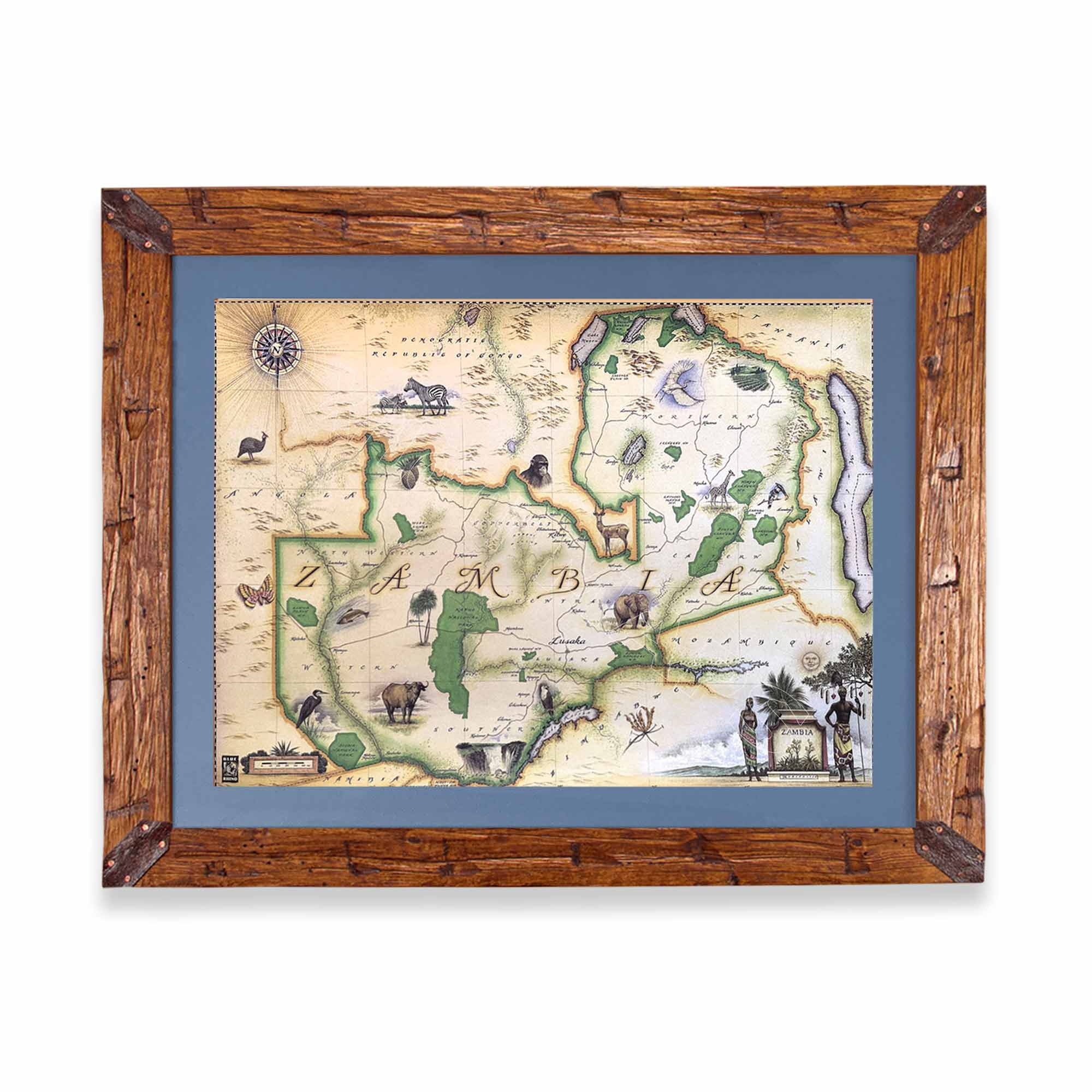 Zambia Hand-Drawn Map