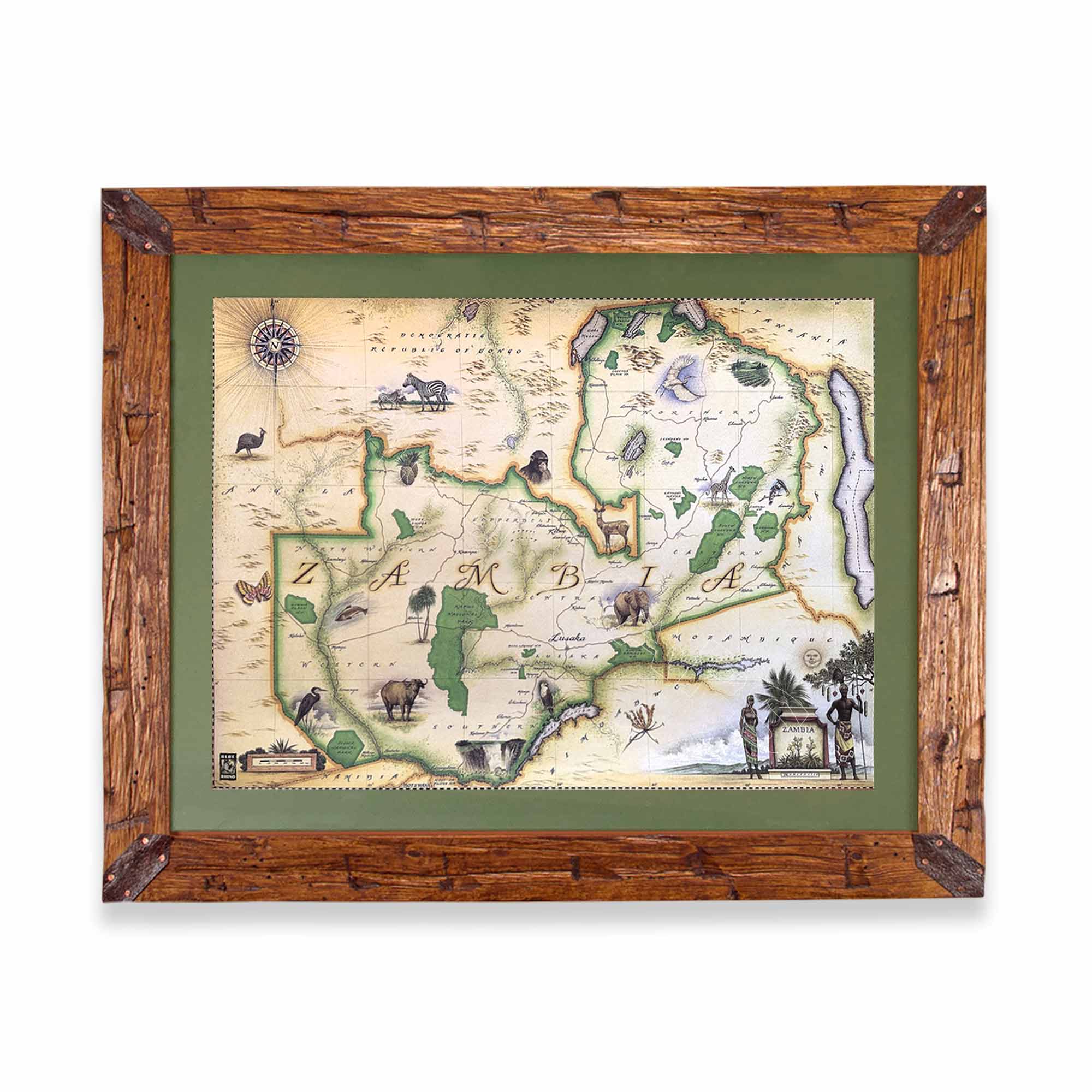 Zambia Hand-Drawn Map