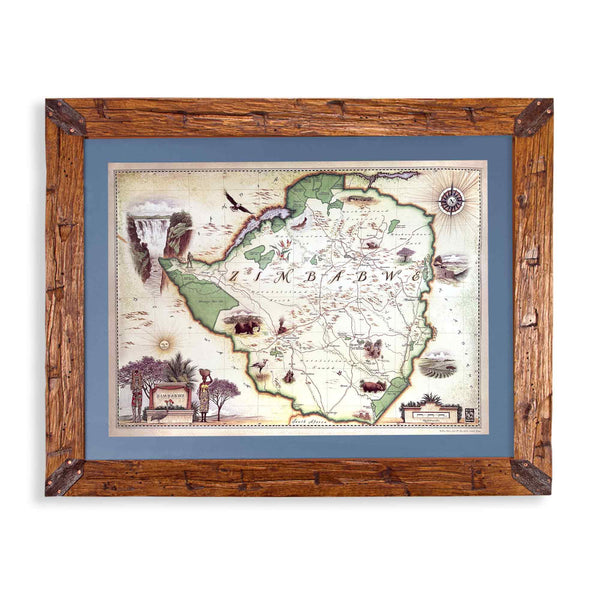 Zimbabwe Hand-Drawn Map