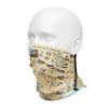 Arches & Canyonlands National Park neck gaitor in earth tone colors. Featuring Deer, elk, mountain lion, flowers, eagle, canyons.