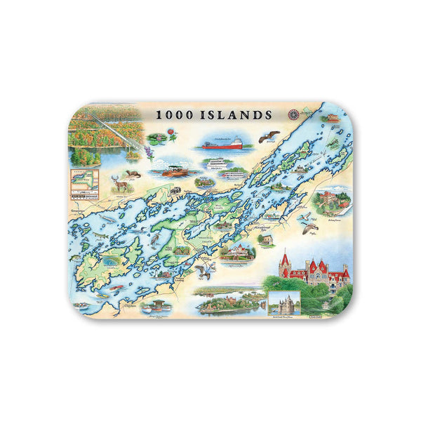 1000 Islands Map Serving Trays