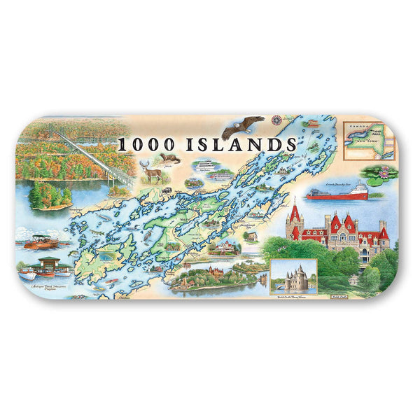 1000 Islands Map Serving Trays
