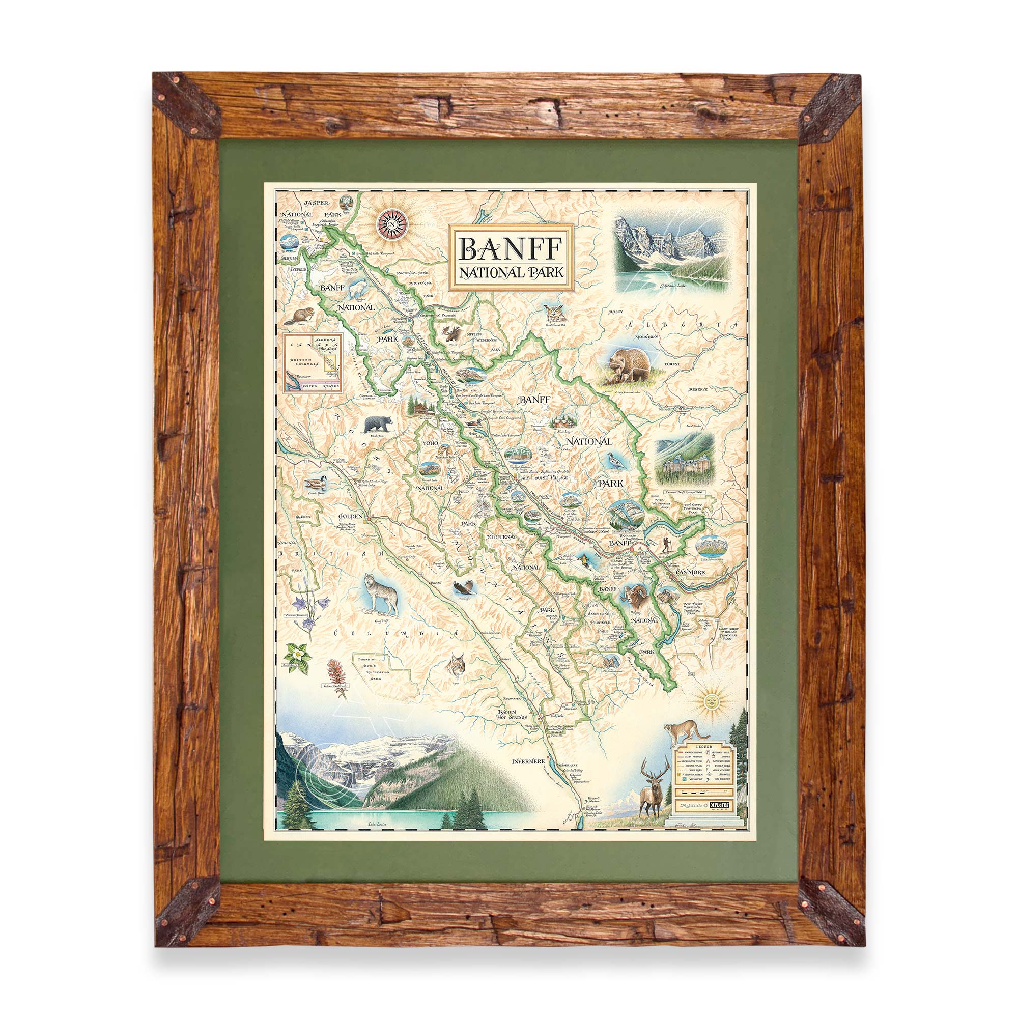 Banff National Park Hand-Drawn Map