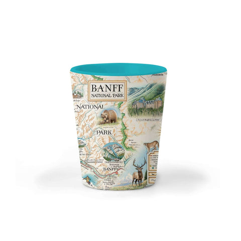 Banff National Park Map Shot Glass