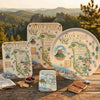 $ serving Trays with Black Hills map design on a wooden table with scenic background