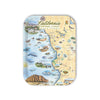 Medium Rectangle Serving Tray Map of California Central Coast State Parks with illustrations and text