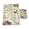 A completed 1000-piece jigsaw puzzle of Capitol Reef National Park shown next to its retail box on a plain white background.