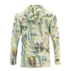 Sun Shirt Hoodie with nature-themed design on a white background