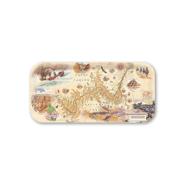 Small Serving Tray with a map design on a white background