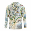 Hoodie with a detailed map design on a white background