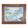 Pine Framed map of Isle Royale on white background