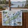 Isle Royale National Park Map Kitchen Towel
