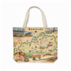 Tote bag with a map of Kentucky on a white background
