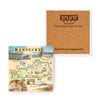 Kentucky map on a card with cork backer and Xplorer Maps branding