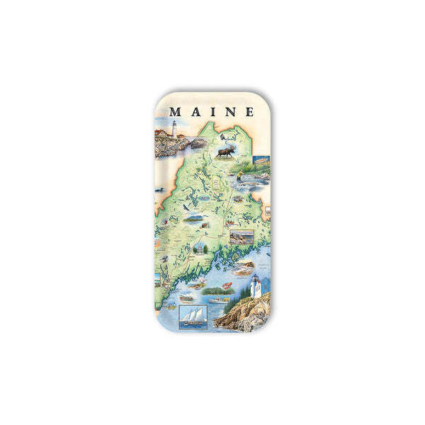 Small Serving Tray map of Maine on a white background