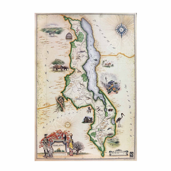 Malawi Hand-Drawn Map