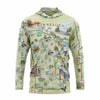 Hoodie with a map of Minnesota design on a white background