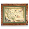 Montana map in a pine from and green mat on a white background