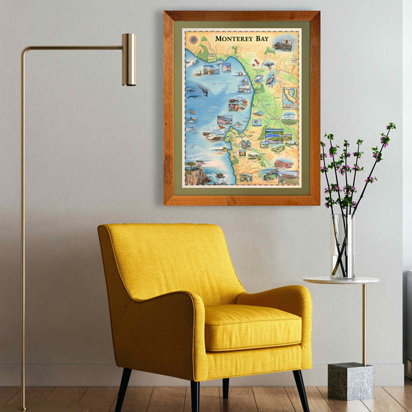 Monterey Bay Hand-Drawn Map