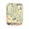 Medium Serving Tray Map of North Cascades National Park with illustrations on a white background