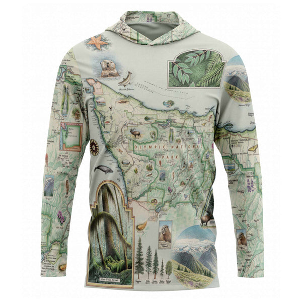 Olympic national Park sunshirt hoodie on a white background 