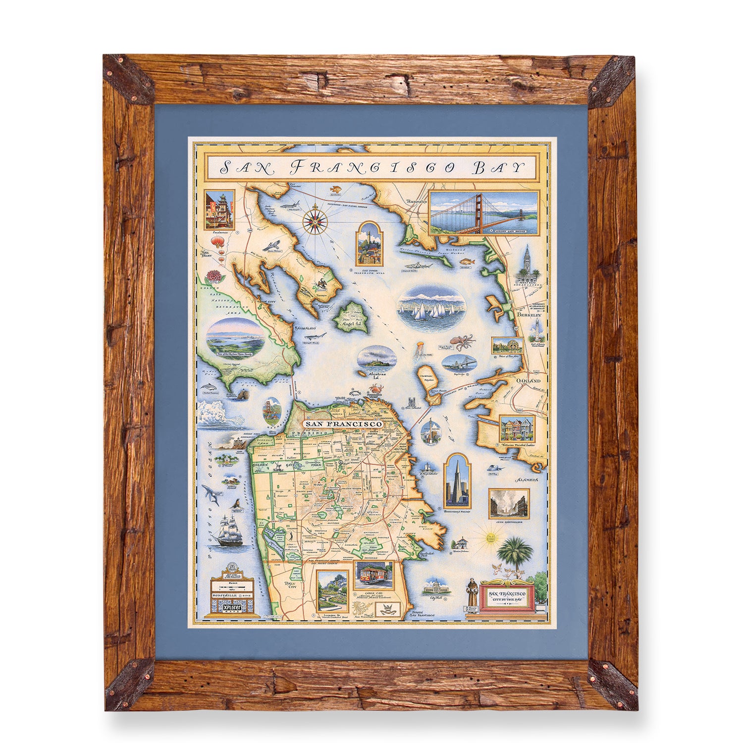 San Francisco Bay Hand-Drawn Map