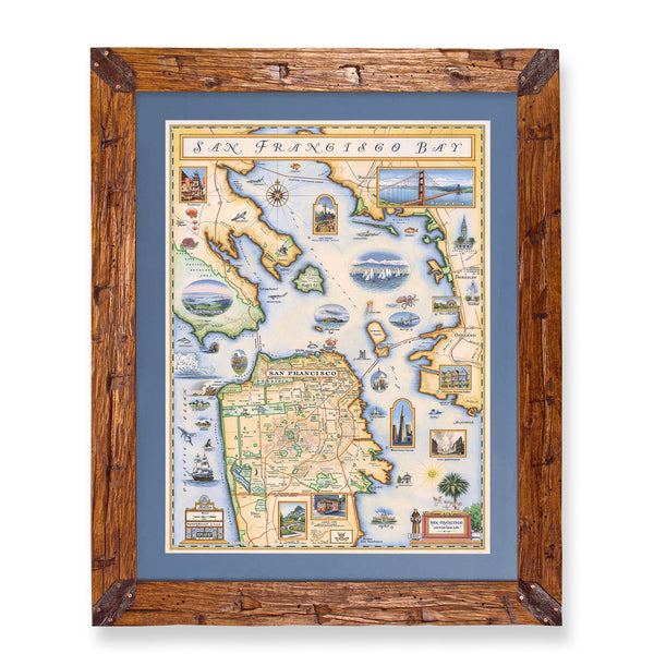 San Francisco Bay Hand-Drawn Map