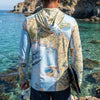 Santa Catalina Island Map UltraLight Sunshirt Hoodie – UPF 50+