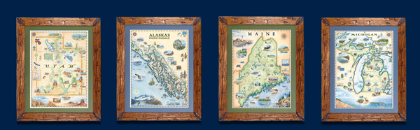 Hand-Drawn Map Bundle - 4 for $100 - Xplorer Maps