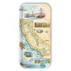 Small Rectangle Serving Tray  map of California design featuring the Golden Gate Bridge.