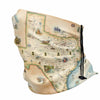 Neck gaiter with vintage map design of Texas on a white background