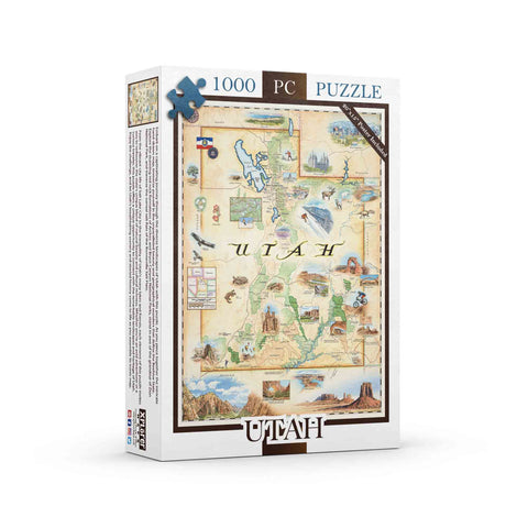  Our Utah Map puzzle is a captivating exploration of the state's diverse landscapes, featuring intricate details of popular cities, iconic landmarks such as Arches National Park and Bryce Canyon, and vibrant flora and fauna indigenous to the region. Measu