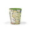 Tumbler with a map design of Wisconsin on a white background