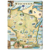 Map of Wisconsin with various attractions and landmarks