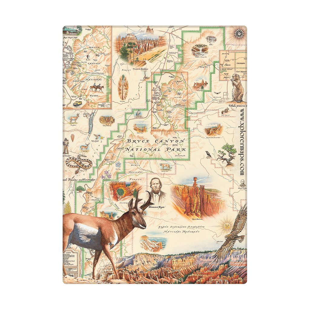 Bryce Canyon National Park Map Magnets