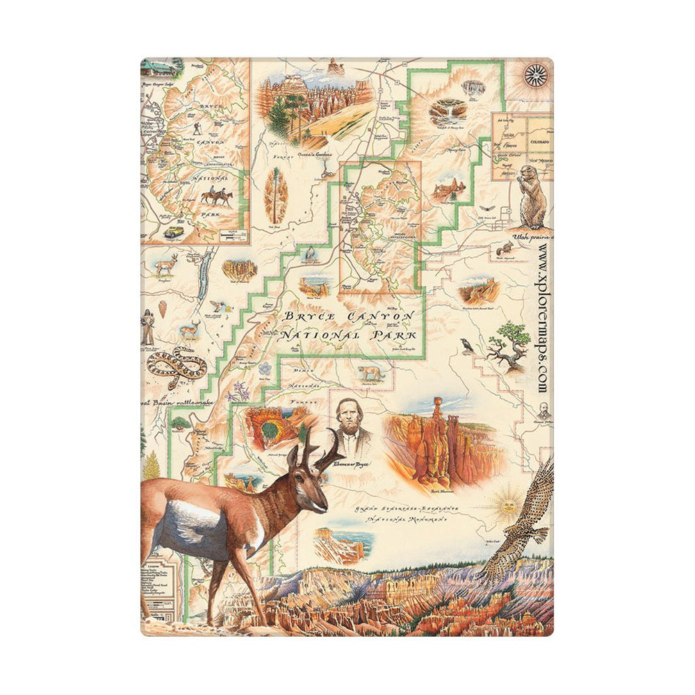Bryce Canyon National Park Map Magnets