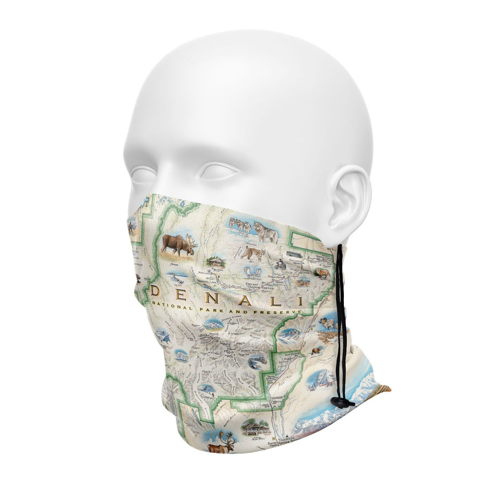 Denali National Park Map Neck Gaiters