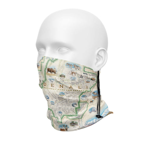 Denali National Park Map Neck Gaiters