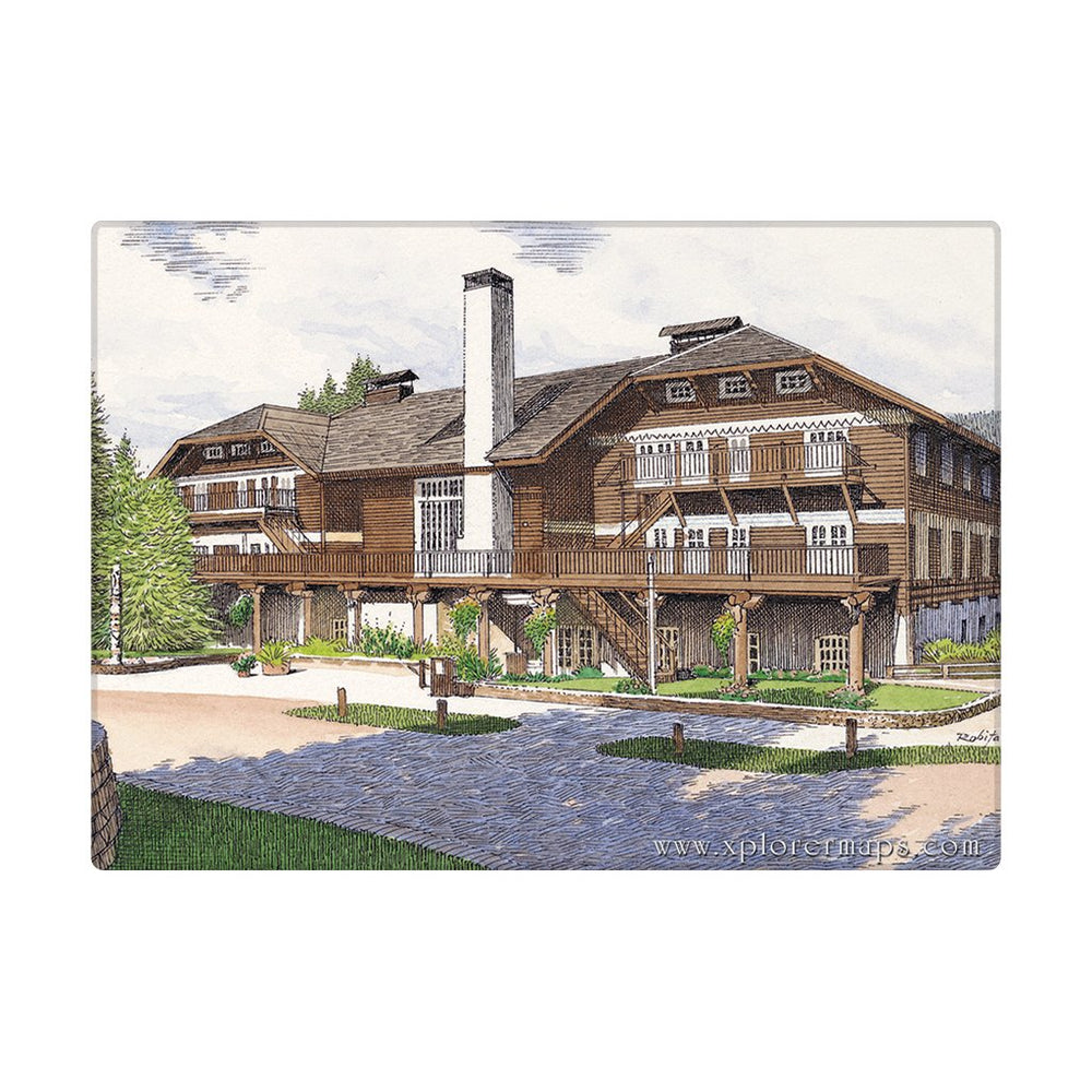 Glacier Lake McDonald Lodge Magnet