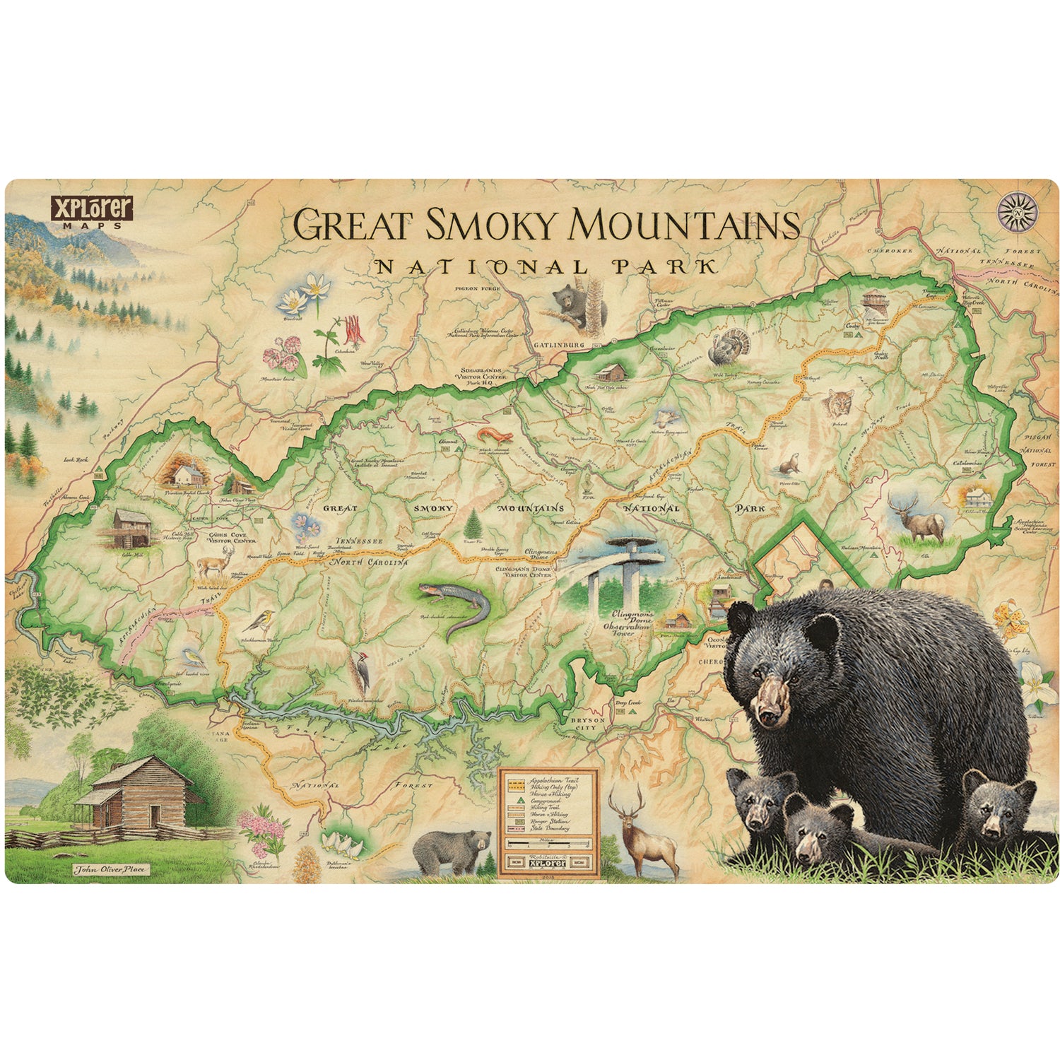 Great Smoky Mountains Wood Sign