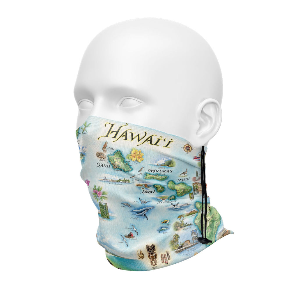 Hawai'i State Map Neck Gaiters