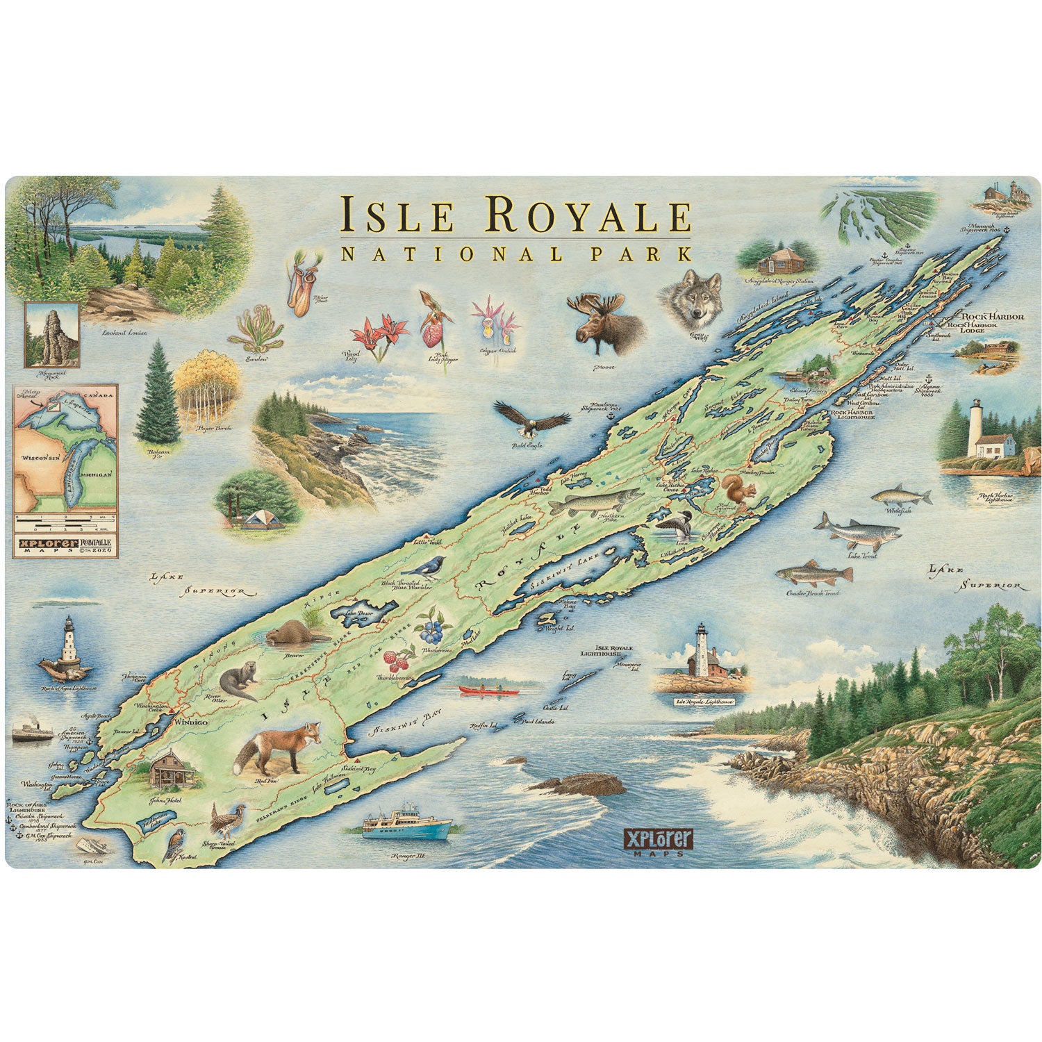 Isle Royale Wood Sign