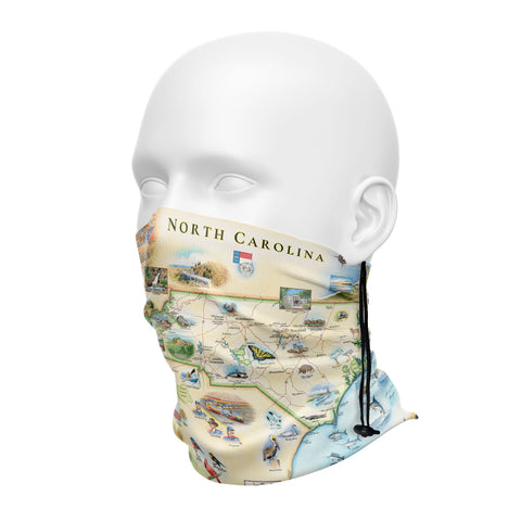 North Carolina Map Neck Gaiters