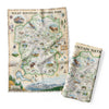 Rocky Mountain National Park Map Kitchen Dishwashing Towel on a white background