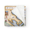 San Francisco map on a cozy fleece blanket.