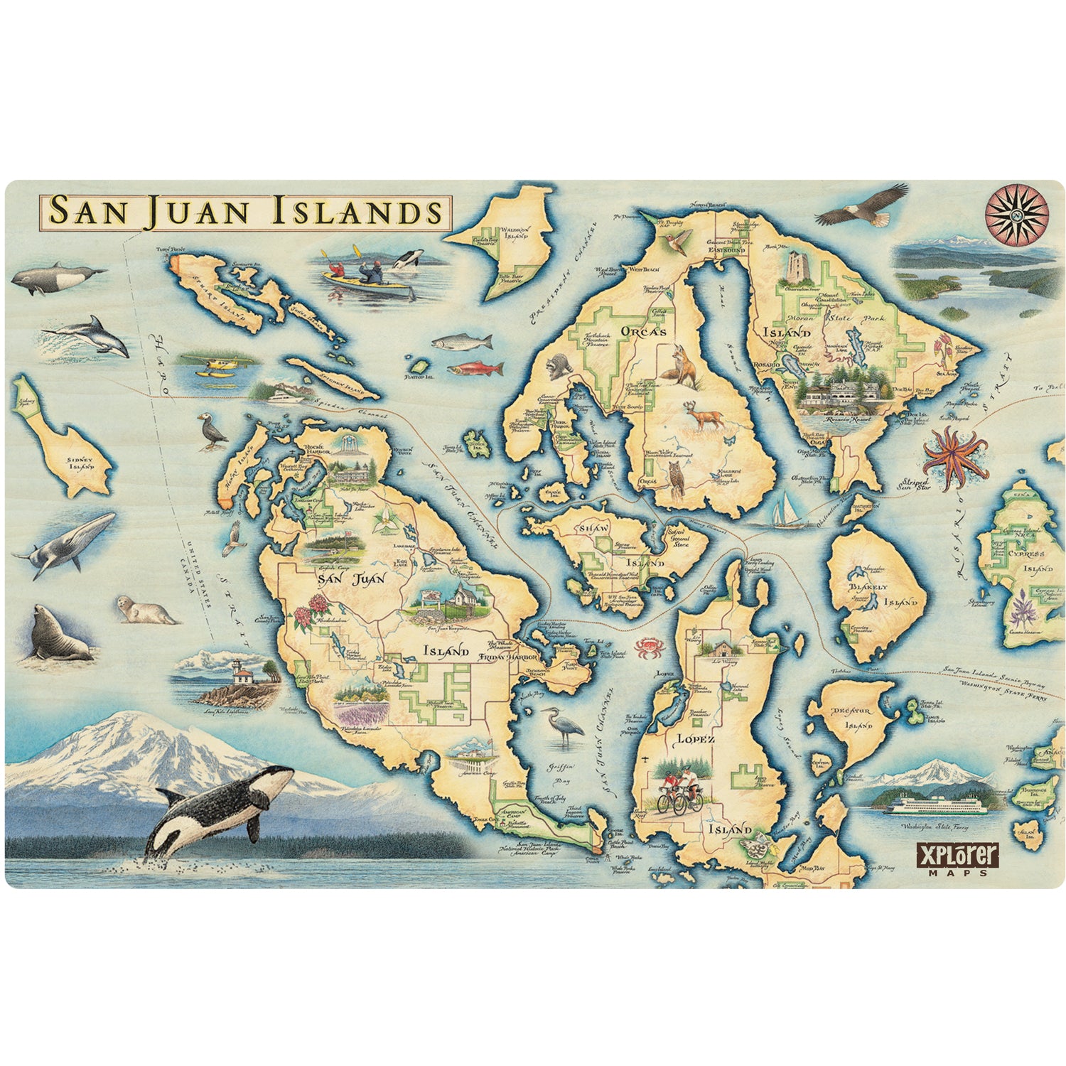 San Juan Islands Wood Sign