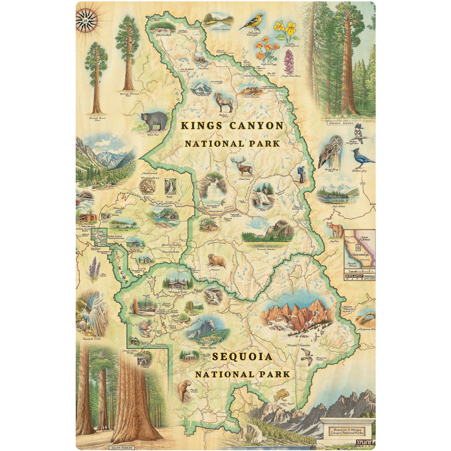 Sequoia & Kings Canyon Wood Sign