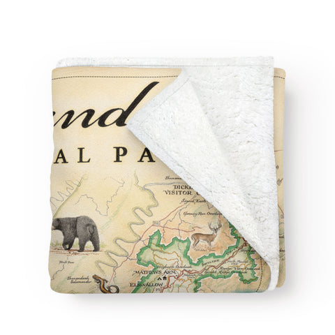Unique Shenandoah map comes to life on a cozy fleece blanket. 