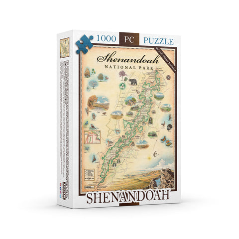 Shenandoah National Park Map Jigsaw Puzzle - 1000 Pieces
